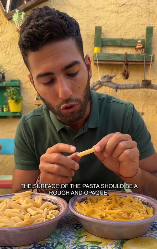 The chef showed off two different pastas during the video.